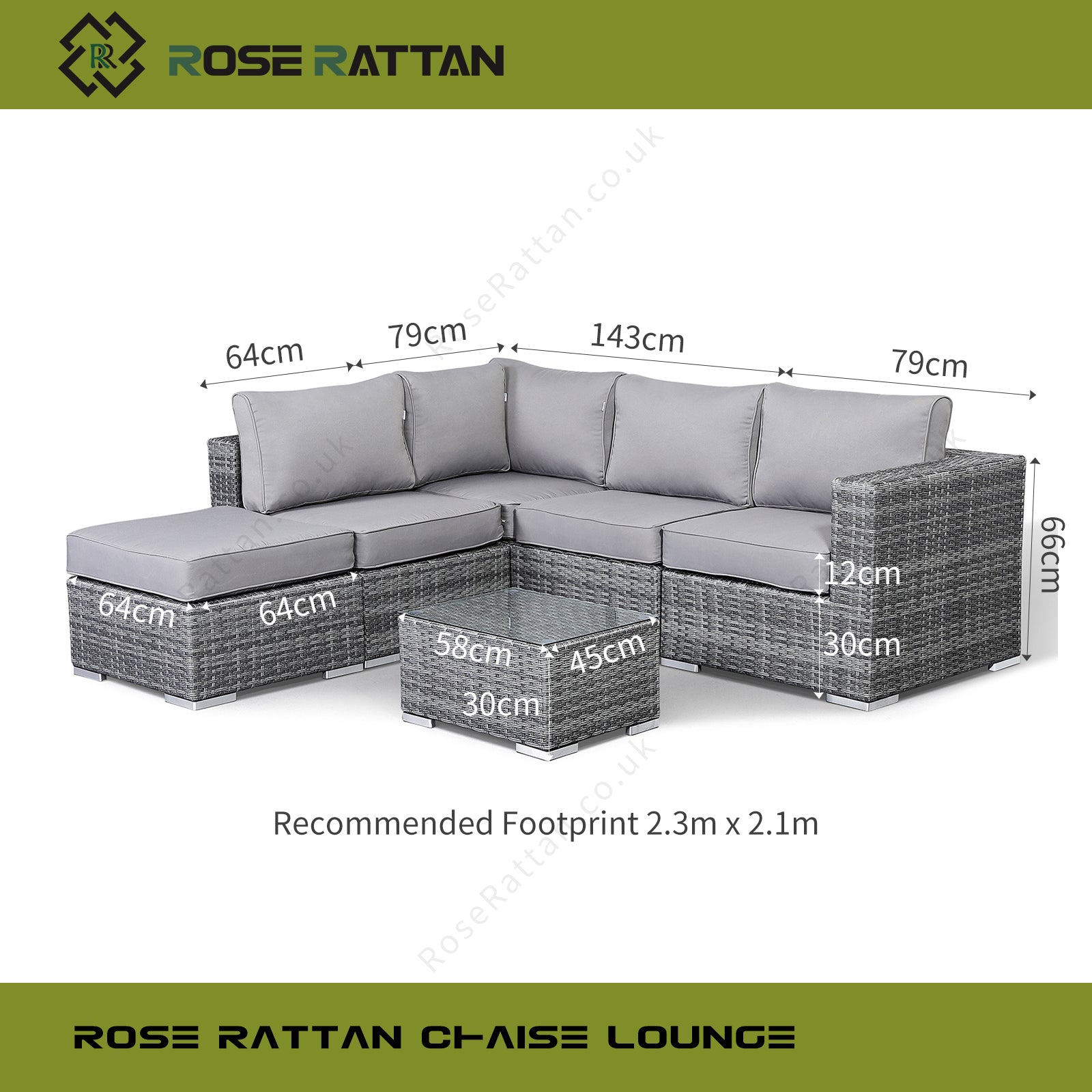 ROC-03  Rain cover for Rose Range Lounge Corner set (RP24)