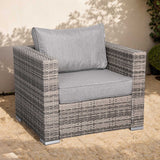 Cambridge Range Arm Chair in stone Browne Grey weave