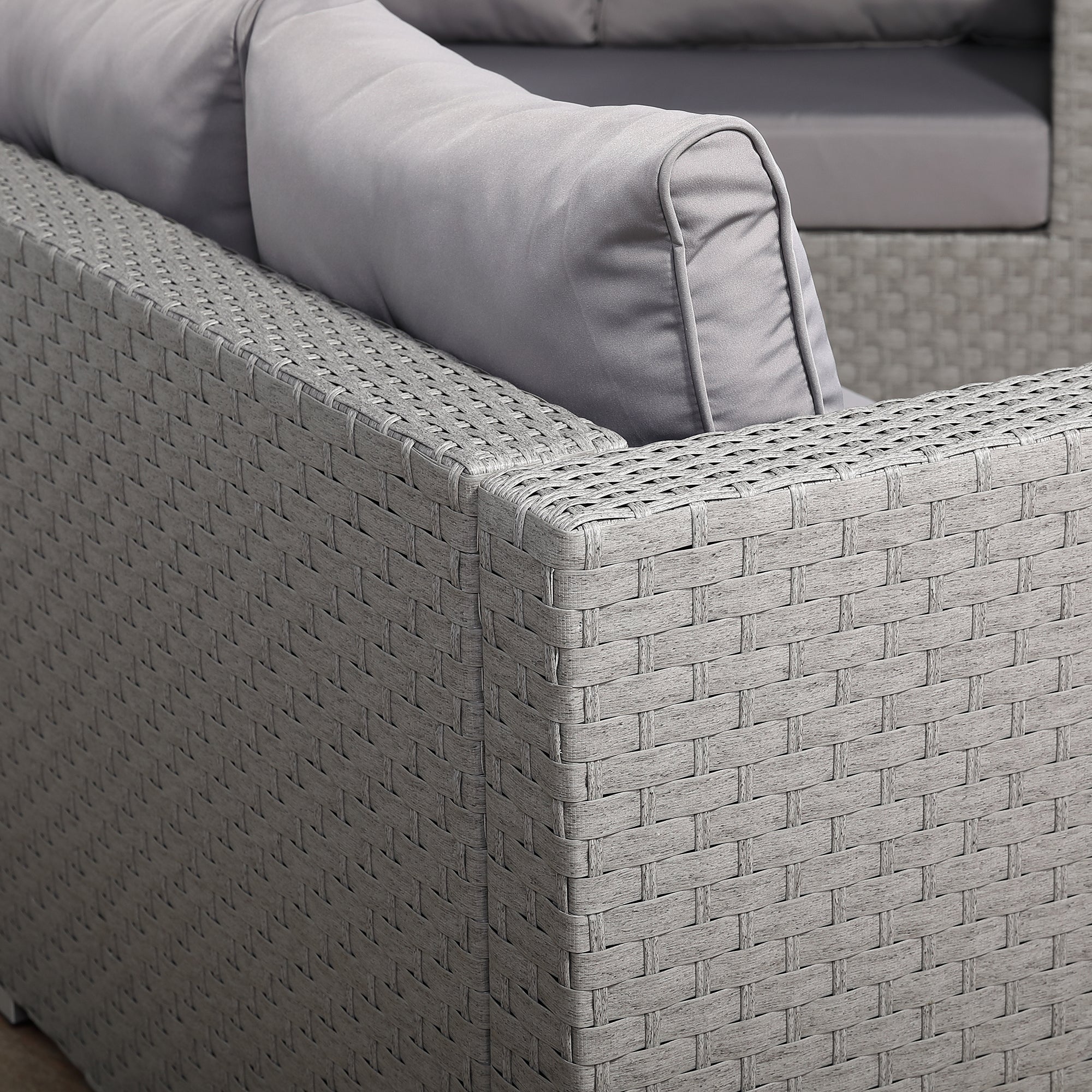 Carlow Range Large Left or Right Hand Corner Sofa Set with Coffee Table in Grey Weave