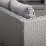 Carlow Range Large Left or Right Hand Corner Sofa Set with Coffee Table in Grey Weave