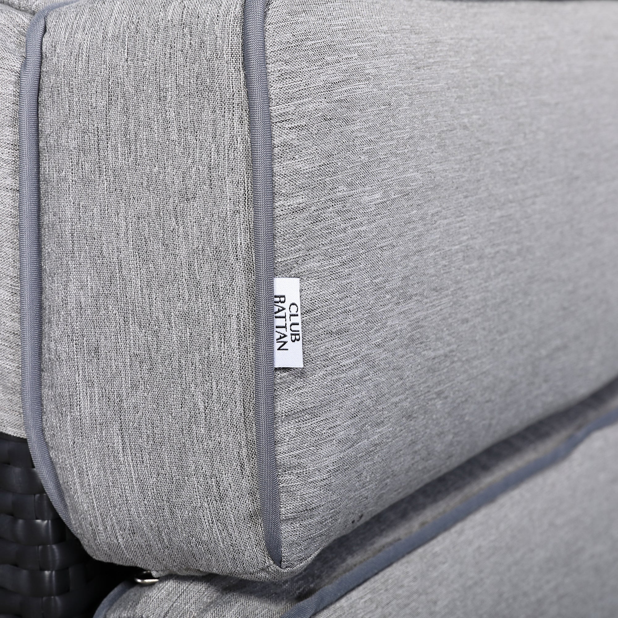 Durley Range Reclining Armchair with Flip Table in Dark Brown Weave and Grey Cushion