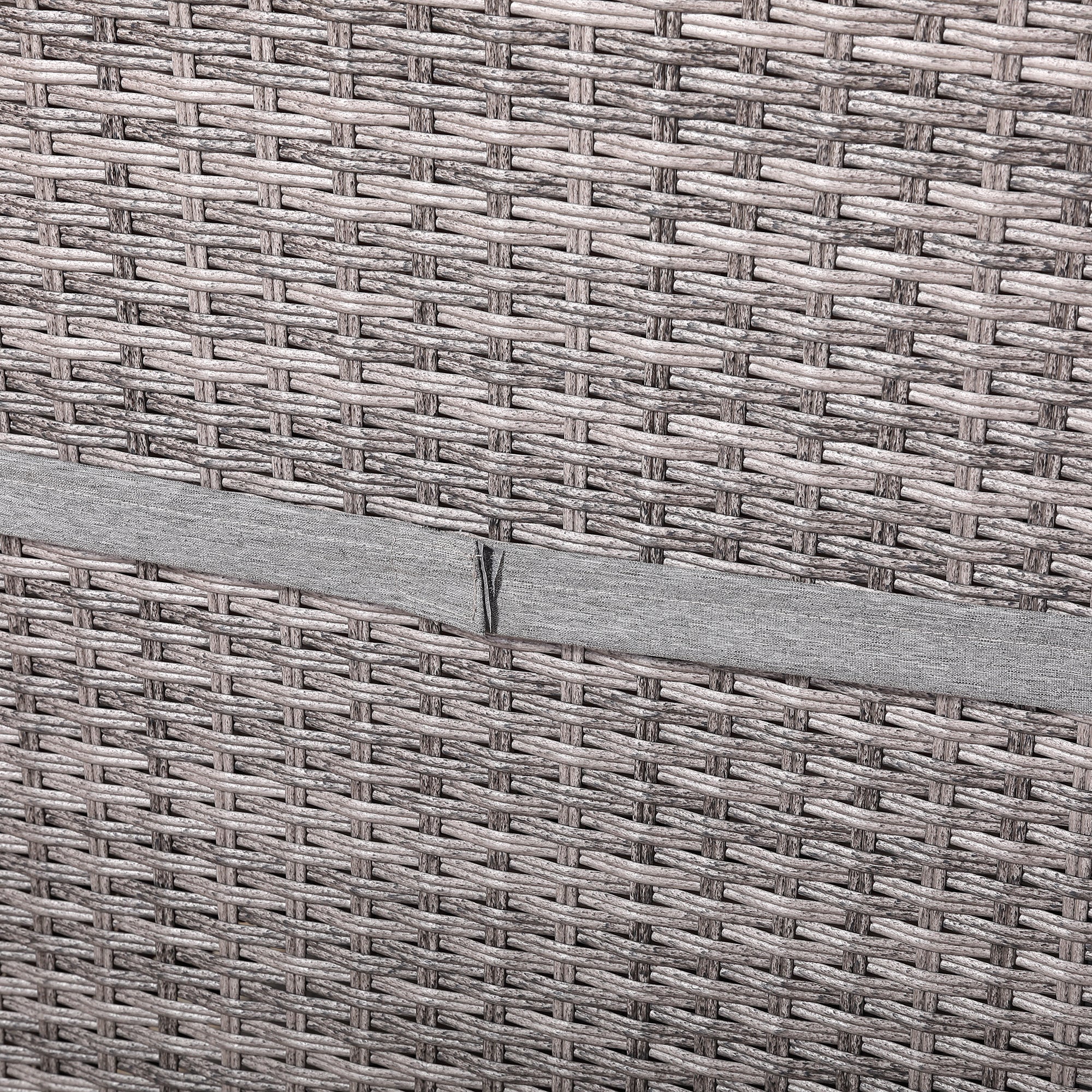 Rose Range Reclining Armchair with Flip Table in Grey Weave and Grey Cushion