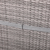 Rose Range Reclining Armchair with Flip Table in Grey Weave and Grey Cushion