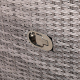 Rose Range Reclining Armchair with Flip Table in Grey Weave and Grey Cushion