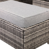 Cambridge Square Corner Sofa Set with Rising Table in Stone Browne Grey weave(#411-2)