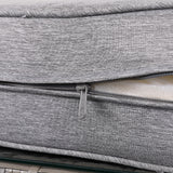 Cambridge Square Corner Sofa Set with Rising Table in Stone Browne Grey weave(#411-2)