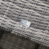 St Lawrence Range Large modular Sofa Set in Round Grey Rattan with Cushions and Teak Wood Table Top(#GG19)