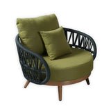 Pre Order_Luna Range Olive Green & Anthracite Rope Sofa Set | Premium Outdoor Lounge Furniture