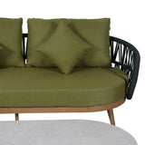 Pre Order_Luna Range Olive Green & Anthracite Rope Sofa Set | Premium Outdoor Lounge Furniture