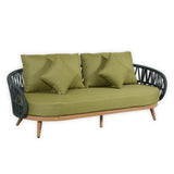 Pre Order_Luna Range Olive Green & Anthracite Rope Sofa Set | Premium Outdoor Lounge Furniture