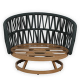 Pre Order_Luna Range Olive Green & Anthracite Rope Sofa Set | Premium Outdoor Lounge Furniture