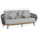 Pre Order_Luna Range White & Anthracite Rope Sofa Set | Premium Outdoor Lounge Furniture