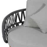 Pre Order_Luna Range White & Anthracite Rope Sofa Set | Premium Outdoor Lounge Furniture