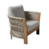 Pre Order_Orion Range Natural Rope & Wood-Effect Aluminium Sofa Set | Premium Outdoor Lounge Furniture