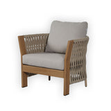 Pre Order_Orion Range Natural Rope & Wood-Effect Aluminium Sofa Set | Premium Outdoor Lounge Furniture