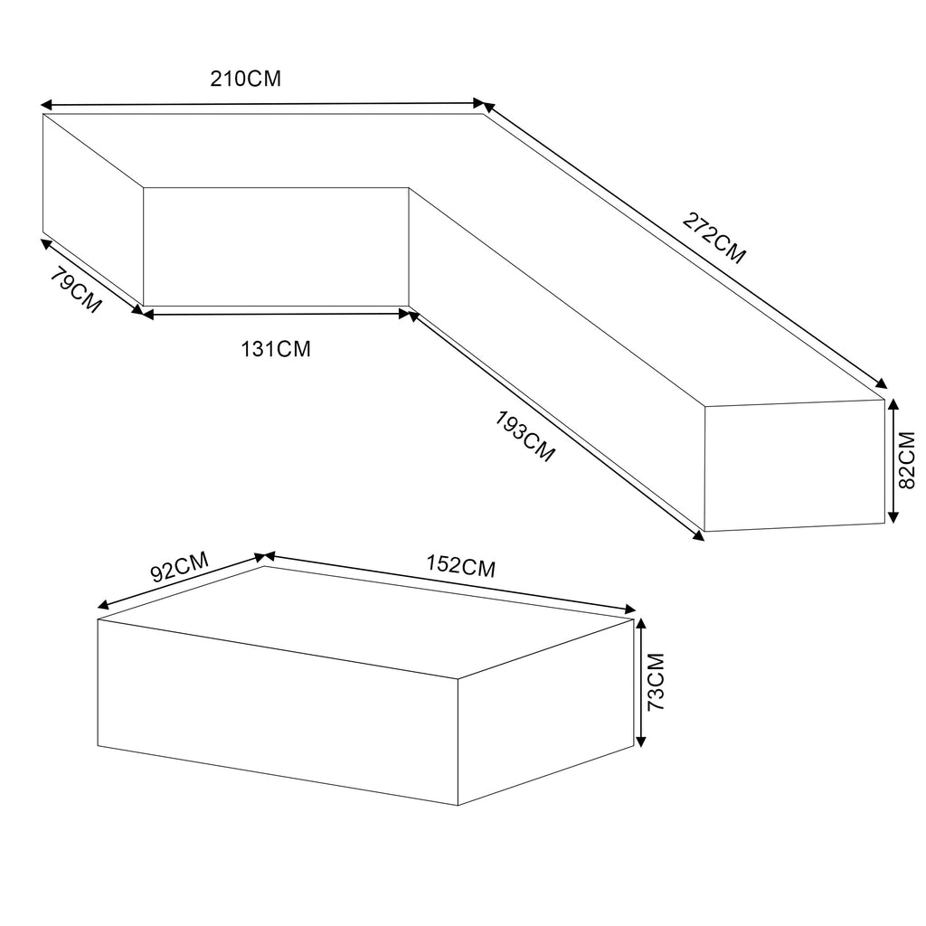 FSZ002L Protective Cover For VICTORIA Range Left Corner Sofa Set with