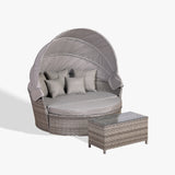Winchester 2023 Range Large Daybed Set with Canopy in Wide Grey Weave