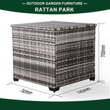 Paris Range Square Storage Box  in Grey Rattan Weave