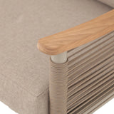 Pre Order....Berne Range Modular Corner Sofa Rope Set with 2 Coffee Tables with Teak Wood Top