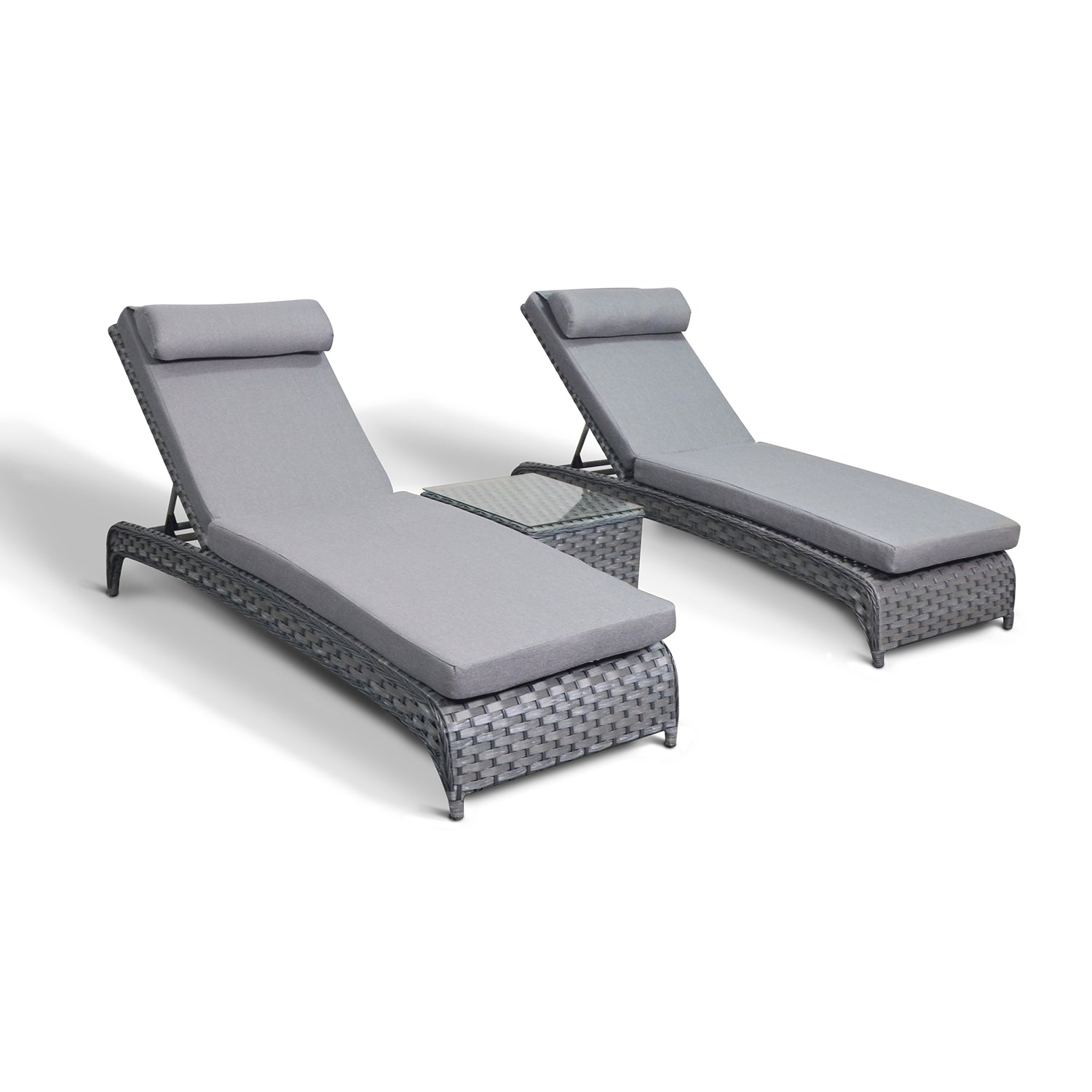 Replacement Cushion Covers RCC-06 in Grey for Victoria / Oxford Lounger Set