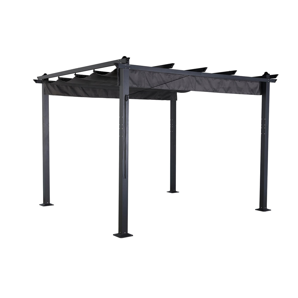 PRE ORDER...Rattan park 3Mx4M Aluminium Pergola with Retractable Roof ...