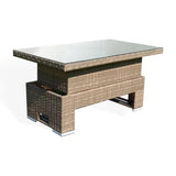 Lift & Rise Dining Table ONLY in Brown Weave