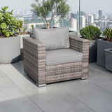 Cambridge Range Arm Chair in stone Browne Grey weave