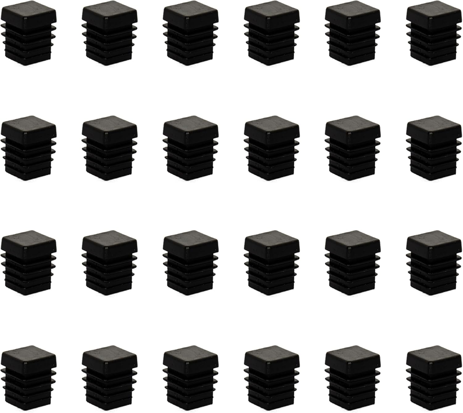 Square Insert Plug Rattan park 24PCS Square Tube Insert Plugs Pipe Plastic End Caps Ribbe ...