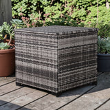 Paris Range Square Storage Box  in Grey Rattan Weave