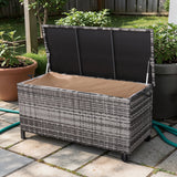 Paris Range Large Storage Box  in Grey Rattan Weave