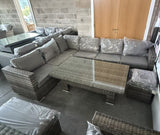 FB685 | Cambridge Modular Corner Sofa Set With Rising Table in Grey