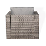 Roma Range Single Arm Chair in grey weave and grey cushions