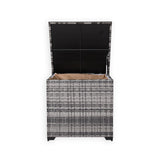 Paris Range Square Storage Box  in Grey Rattan Weave