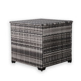 Paris Range Square Storage Box  in Grey Rattan Weave