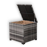 Paris Range Square Storage Box  in Grey Rattan Weave