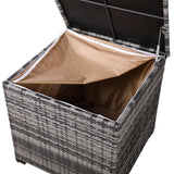 Paris Range Square Storage Box  in Grey Rattan Weave