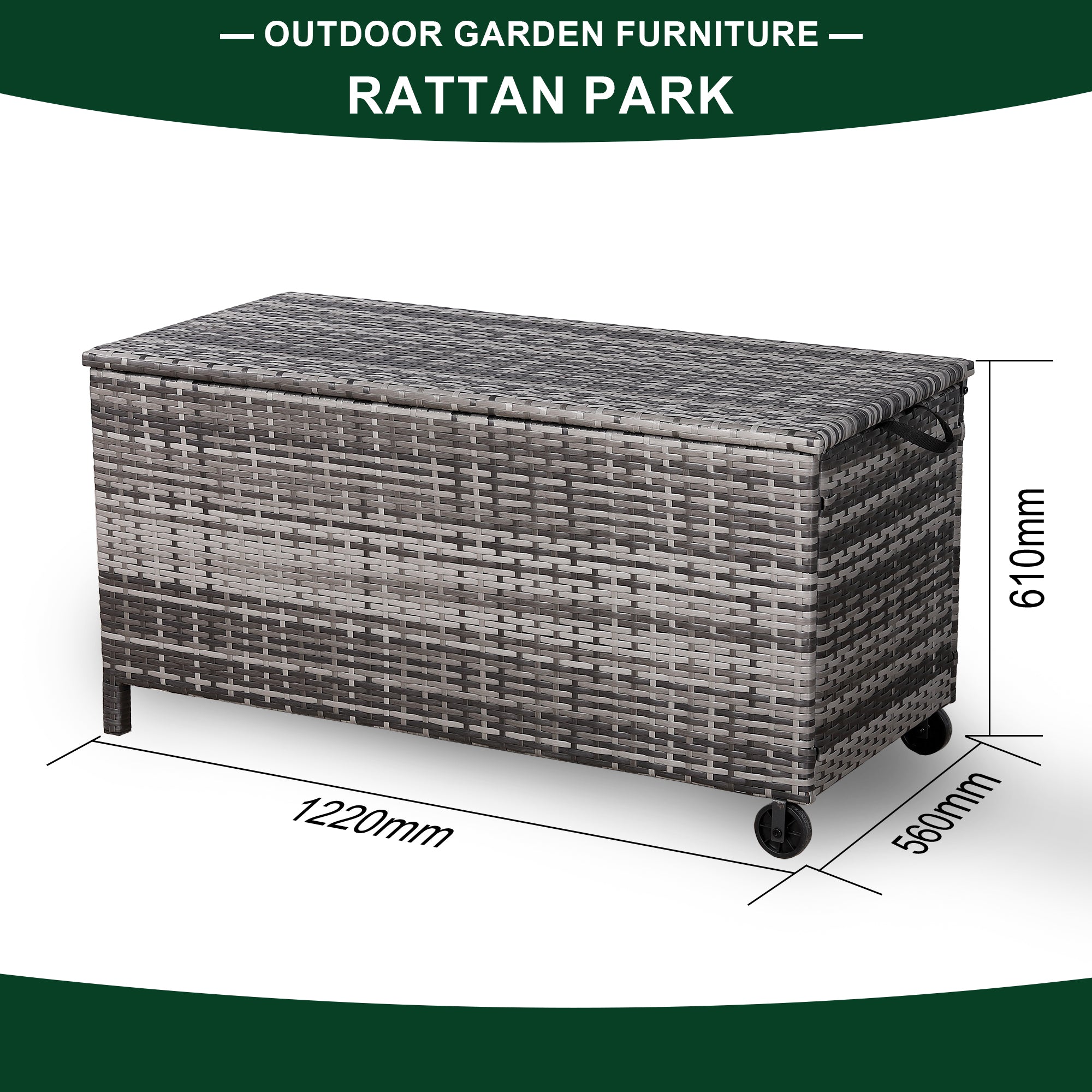 28 Inch Rattan Storage Box Modern Range Square Storage Box in Grey Rattan – Rattanpark Furniture