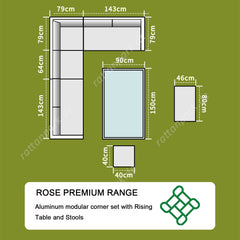 ROC-04N Protective cover for Rose Modular Corner Set