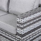 LAST SET..Kinston Angle Corner Sofa Set  in Grey marbled Weave with Free Cover