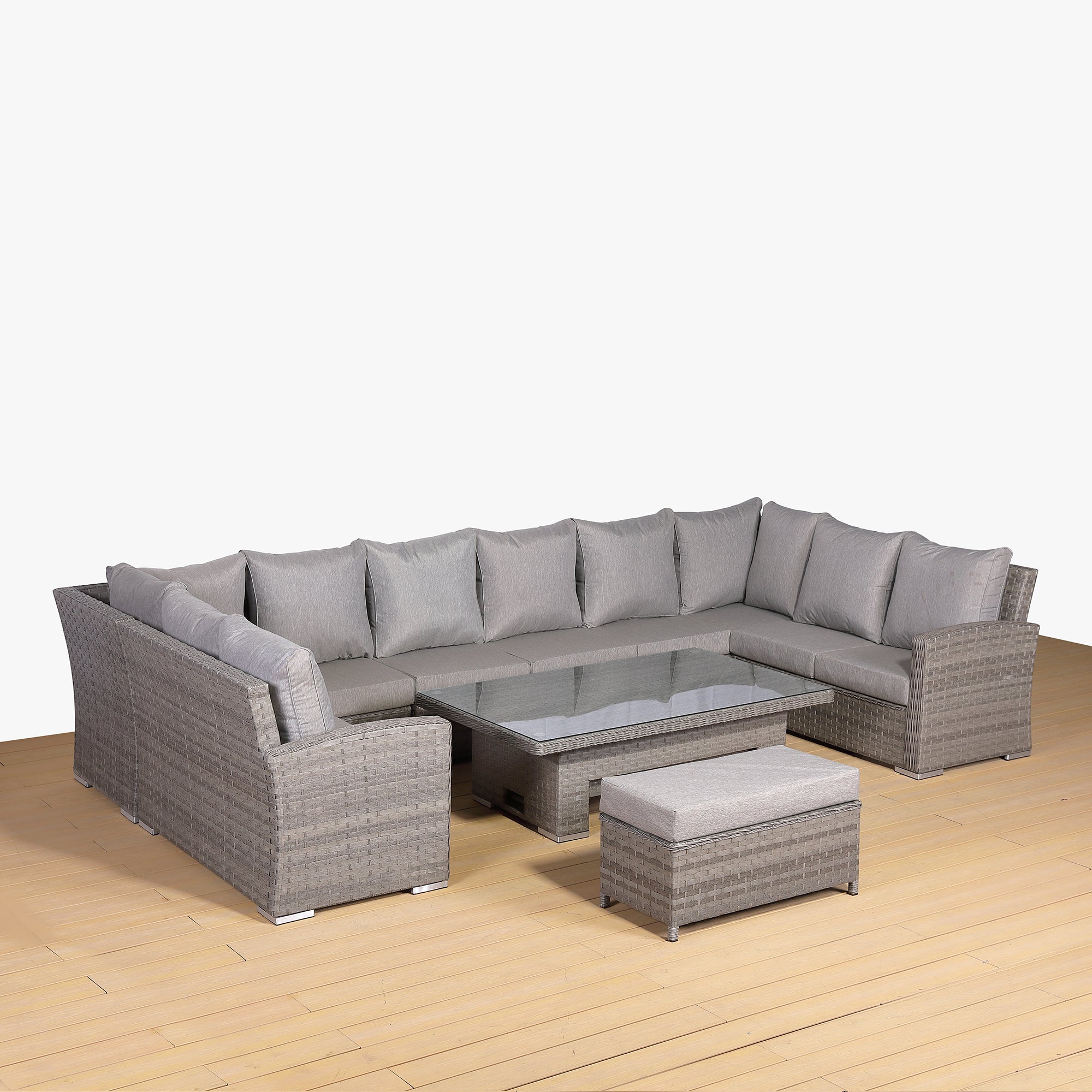Winchester 2023 Range Large U-Shape Corner Sofa Set in Grey (#23007)