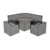 FSZ-RO132  Cover for Paris Range Aluminium Round Corner Sofa Set with Rising Table (RP30)