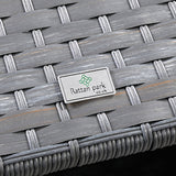 Pre Order...Victoria Range Pair of Sun loungers with Side Table, in Slate Grey Weave and Dark Grey Cushions(#516)