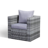 A4..Rose Range One Arm Chair in Grey Weave and Grey Cushions